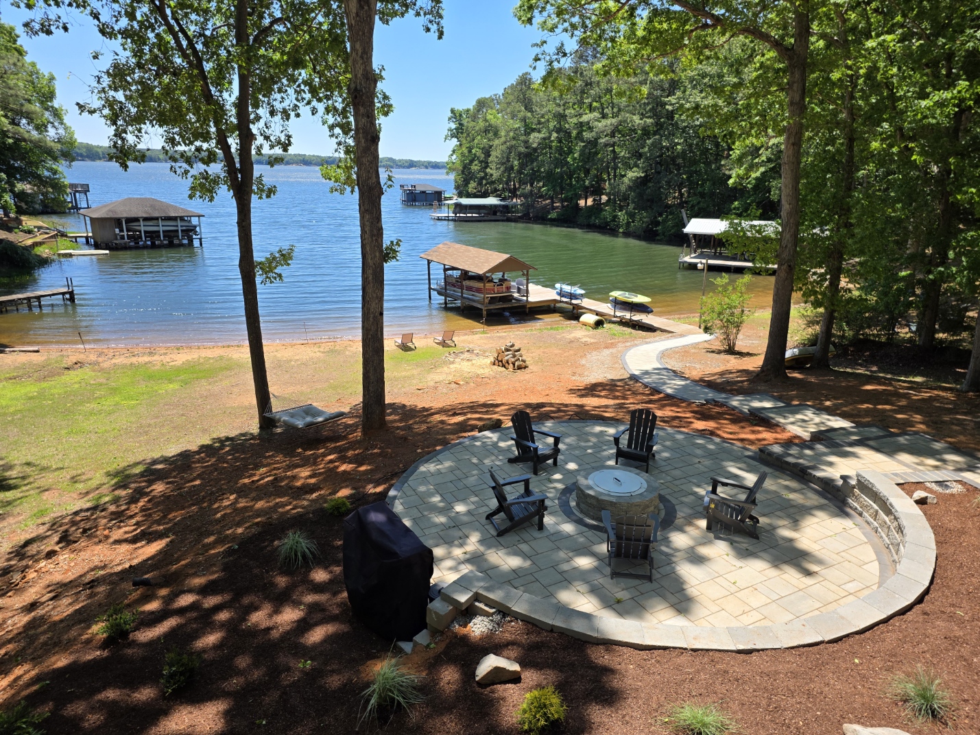Private beach and beautiful view from the house